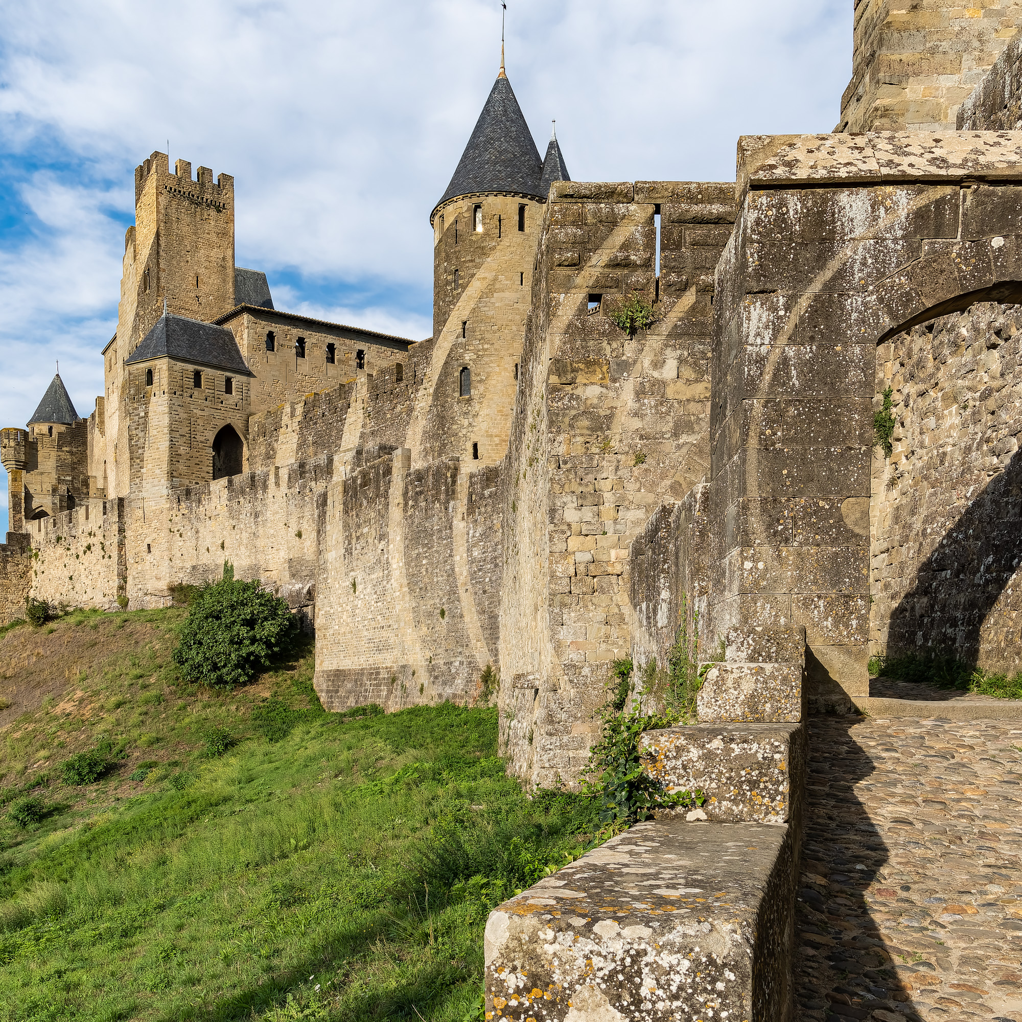 The fortress walls of Carcassonne